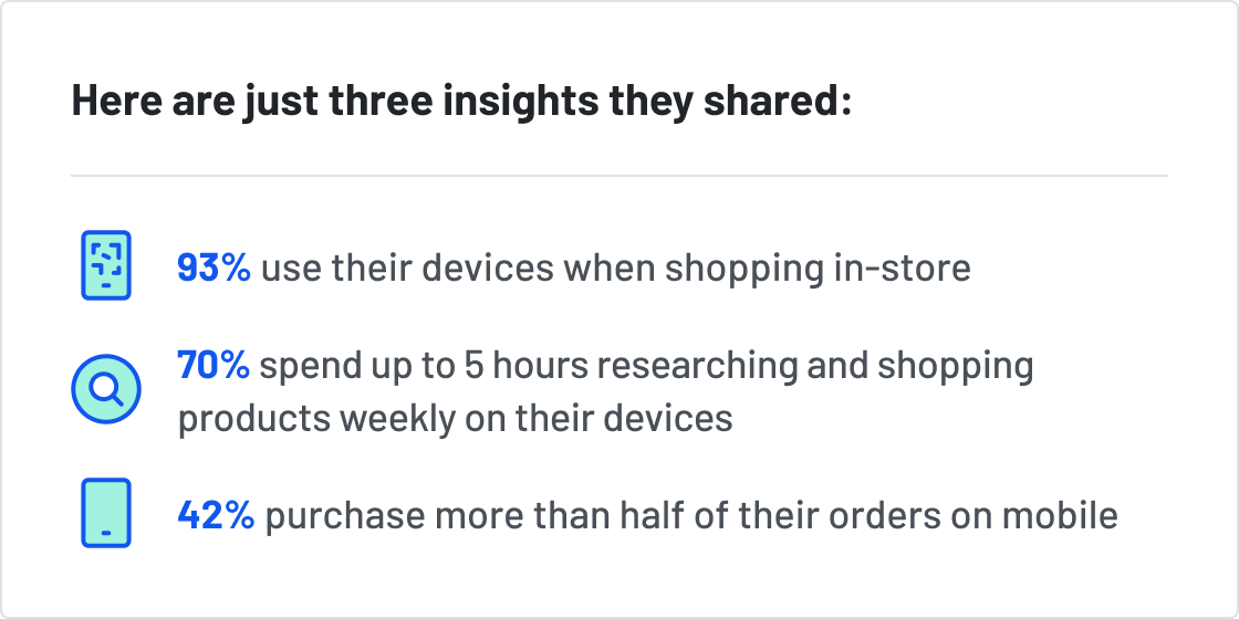 Mobile shopping stats