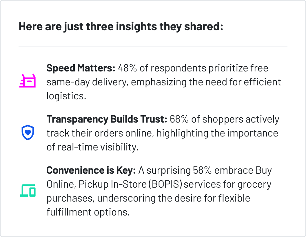 Logistics insights